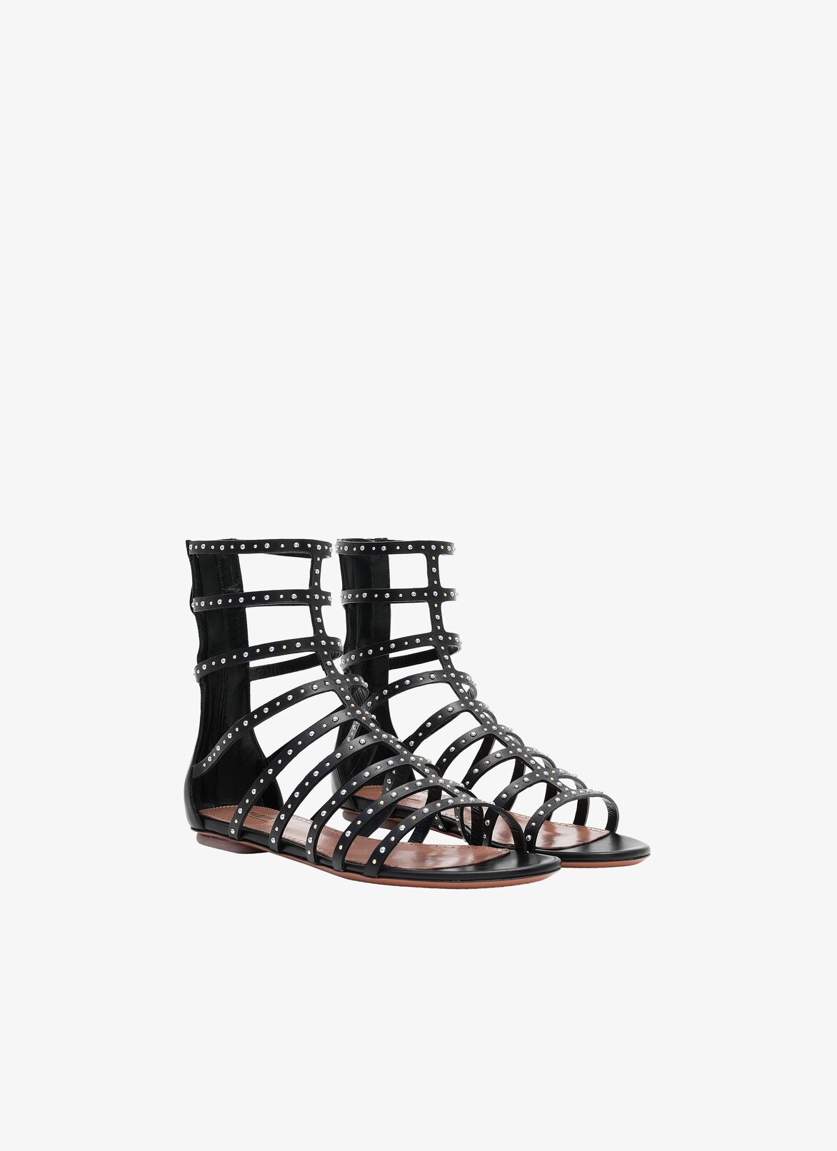 SANDALES BANDE DOUBLE CLOU ALAÏA NOIR SANDALES BANDE DOUBLE CLOU